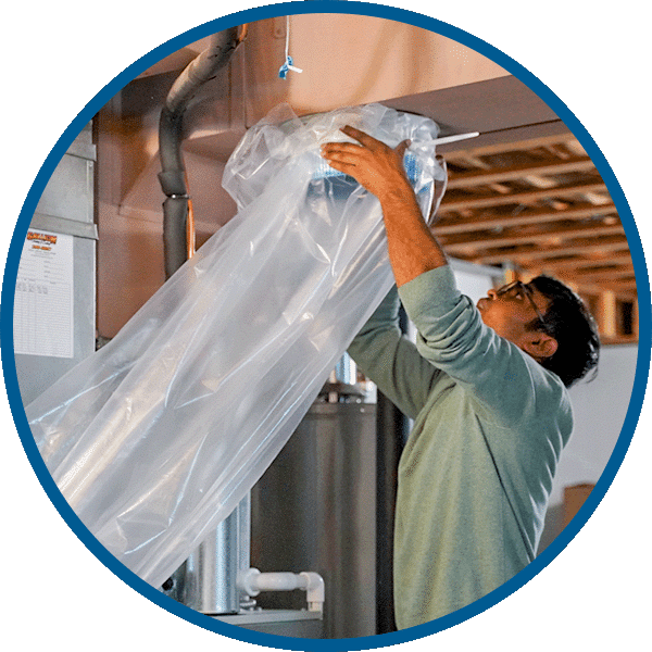 Step 2: Connect Aeroseal equipment to ductwork